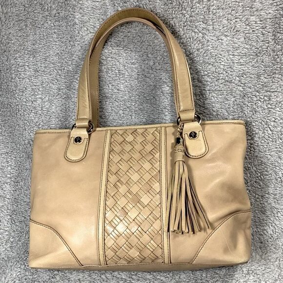 Cole Haan Mid Basket Weave Shoulder Purse - Picture 1 of 16